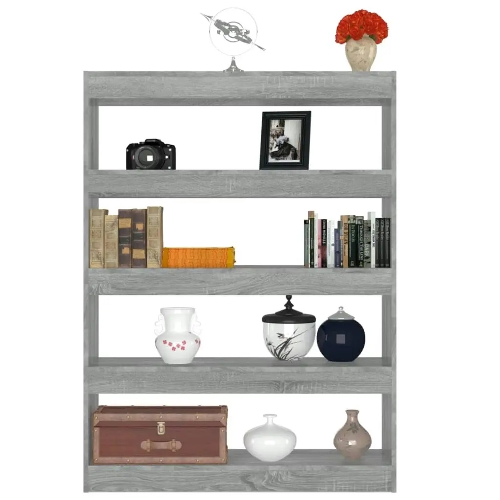 Book Cabinet/Room Divider Grey Sonoma 100x30x135 cm 813636