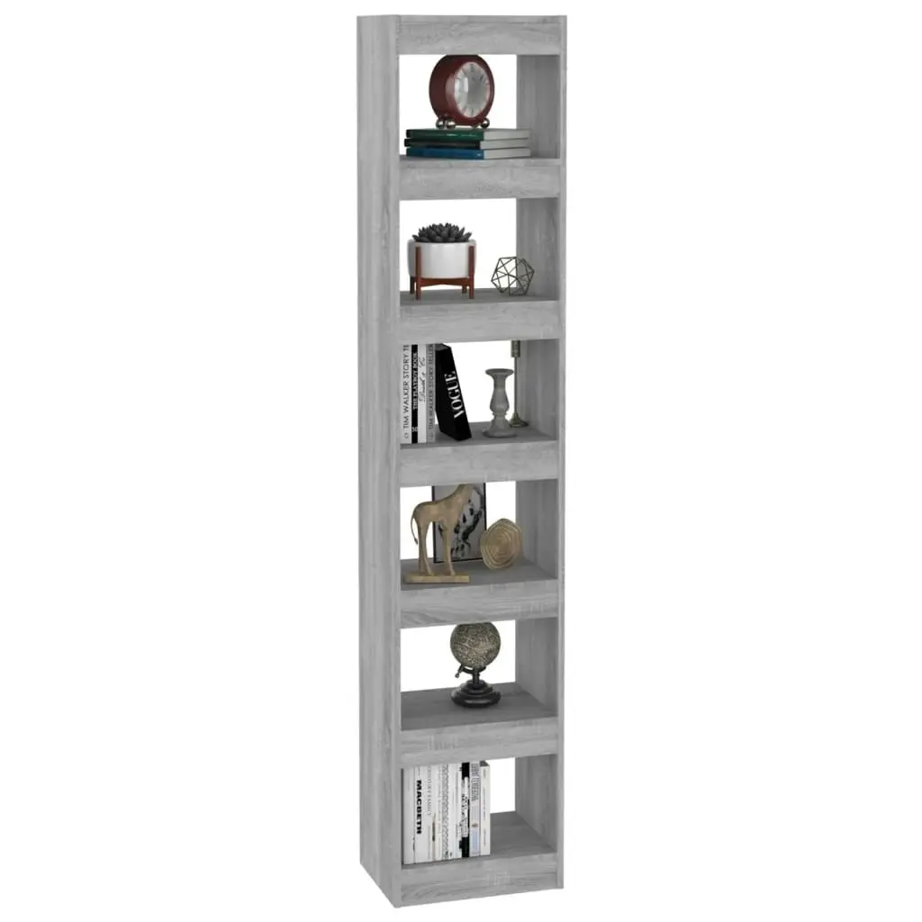 Book Cabinet/Room Divider Grey Sonoma 40x30x198 cm 813597