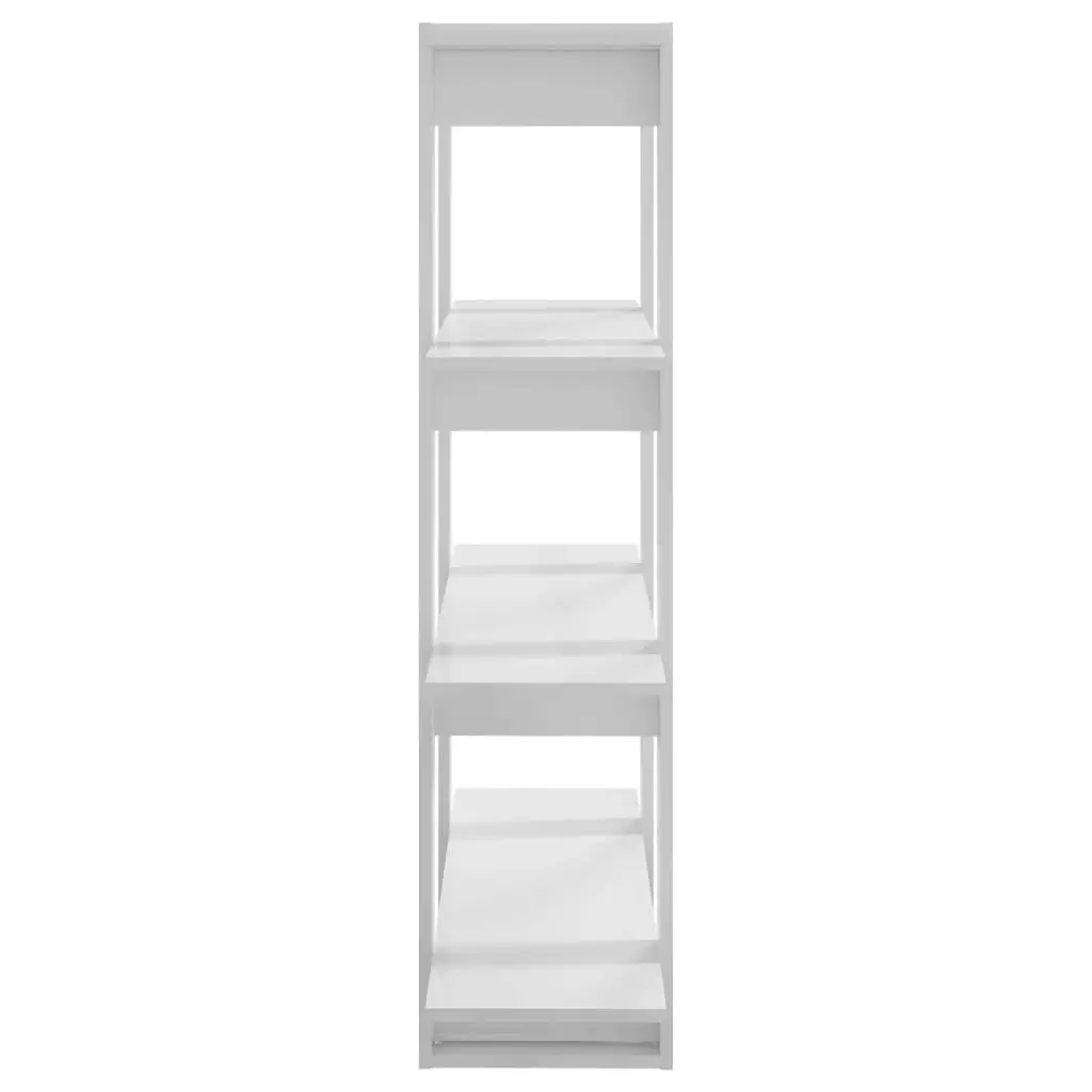 Book Cabinet/Room Divider High Gloss White 100x30x123.5 cm 811544