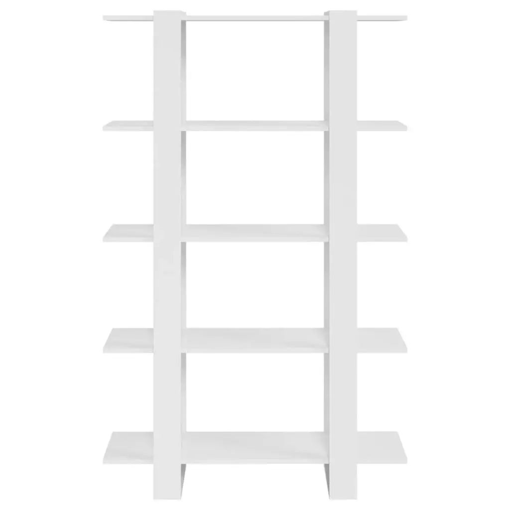 Book Cabinet/Room Divider High Gloss White 100x30x160 cm 811535