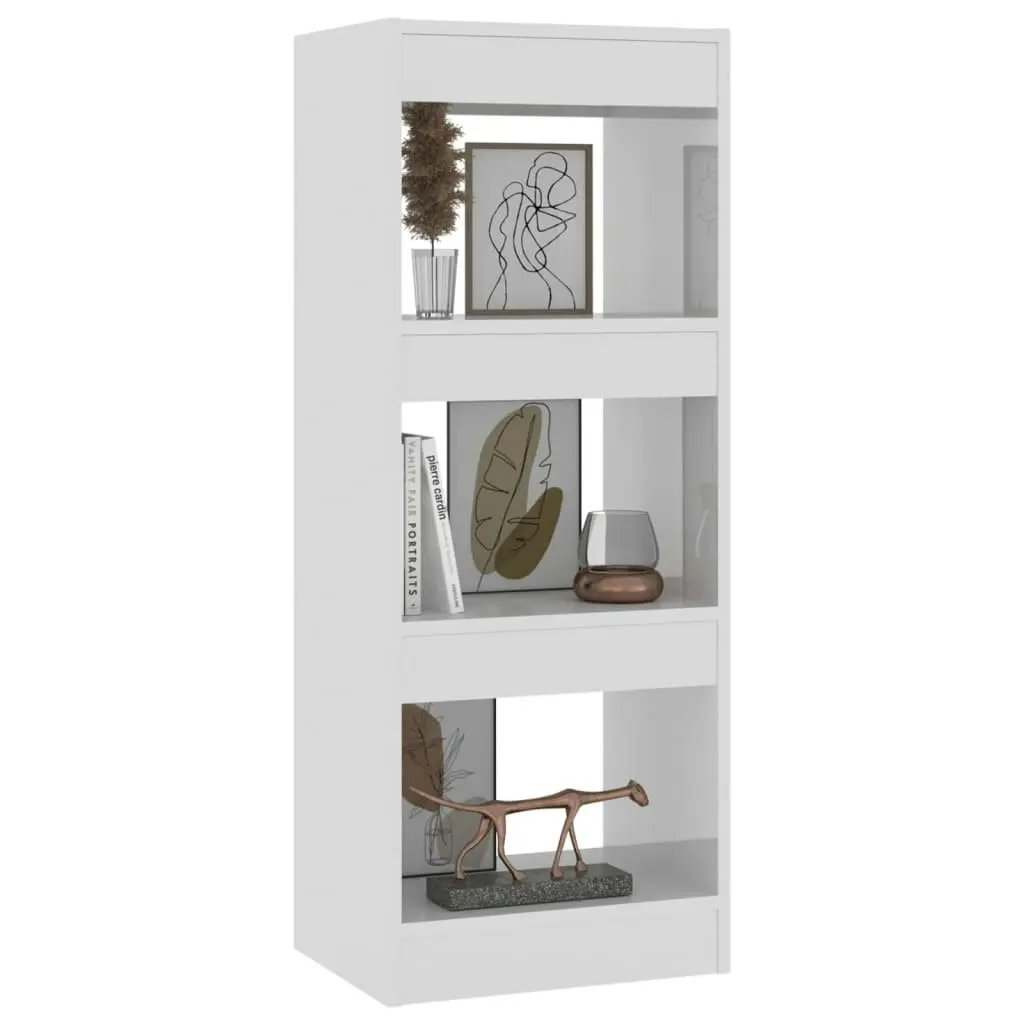 Book Cabinet/Room Divider High Gloss White 40x30x103 cm Engineered Wood 811616