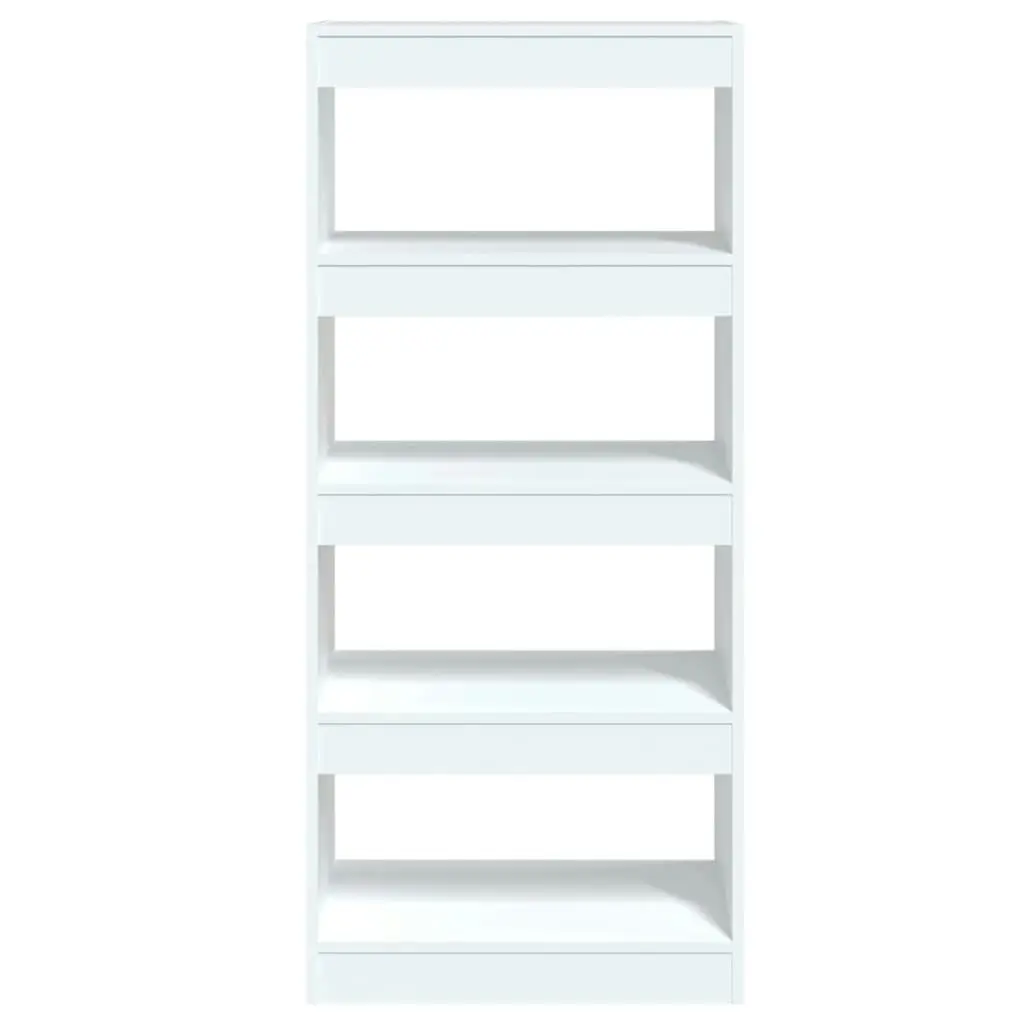 Book Cabinet/Room Divider High Gloss White 60x30x135 cm Engineered Wood 811670