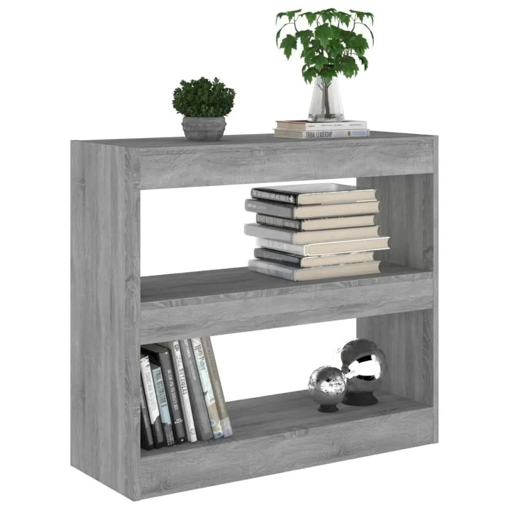 Book Cabinet/Room Divider Grey Sonoma 80x30x72 cm 813615