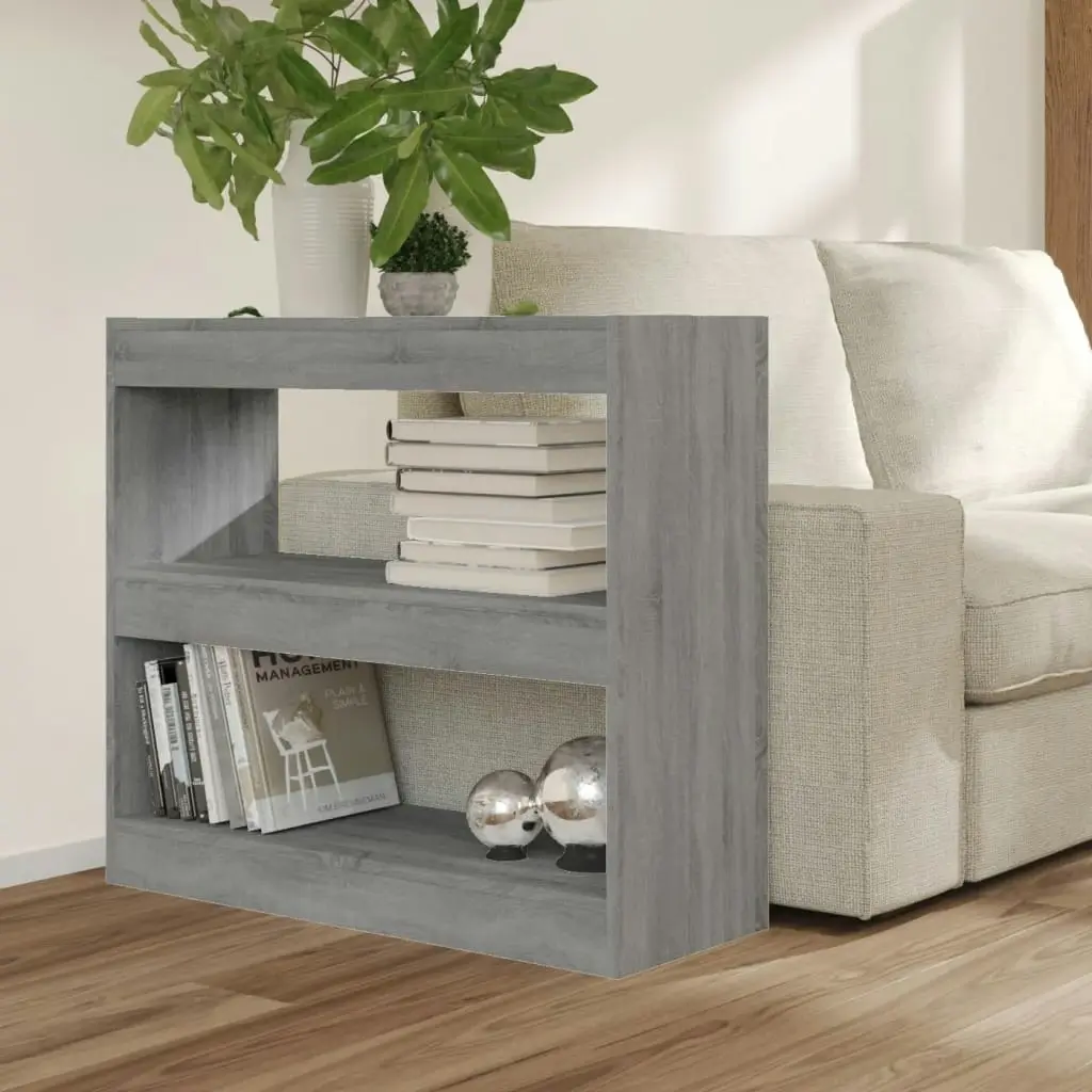 Book Cabinet/Room Divider Grey Sonoma 80x30x72 cm 813615