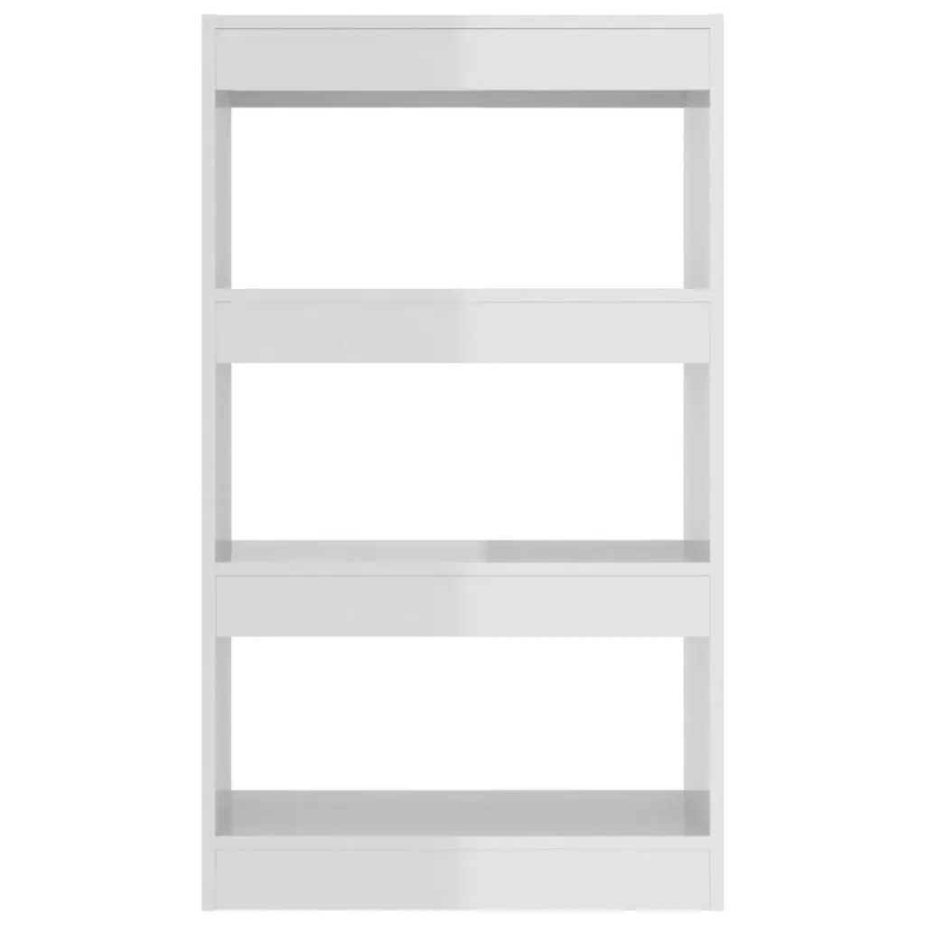 Book Cabinet/Room Divider High Gloss White 60x30x103 cm Engineered Wood 811661