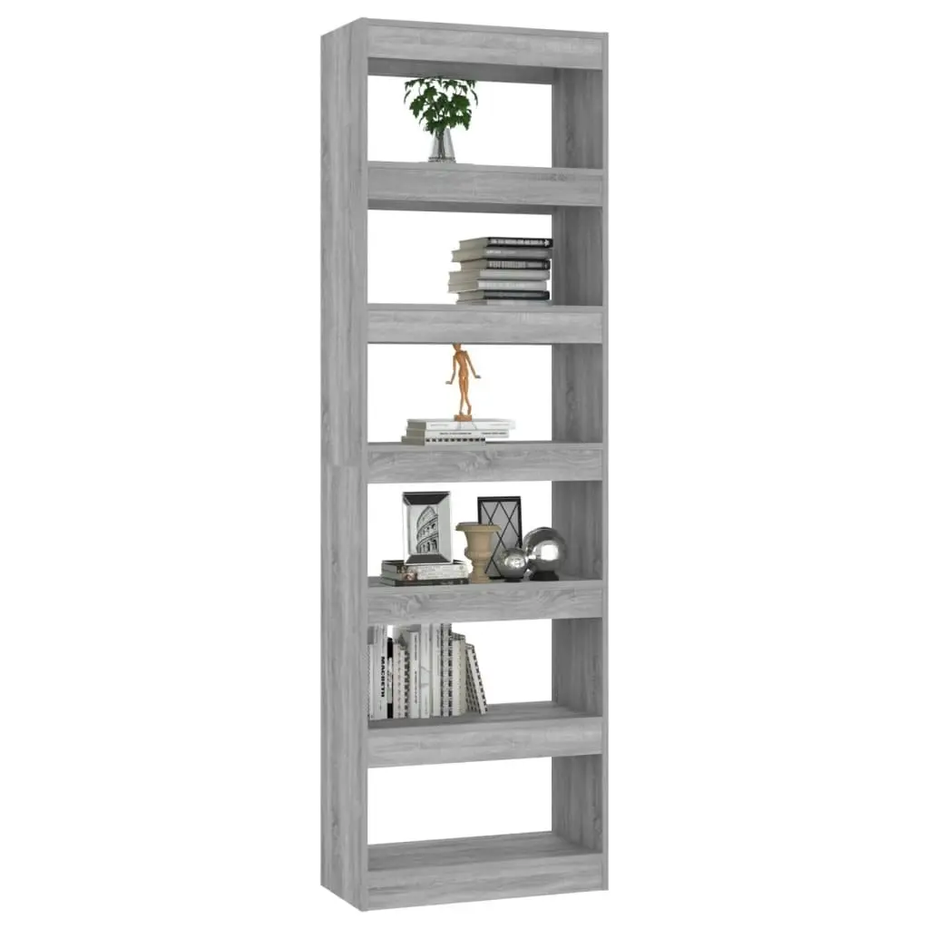 Book Cabinet/Room Divider Grey Sonoma 60x30x198 cm 813612