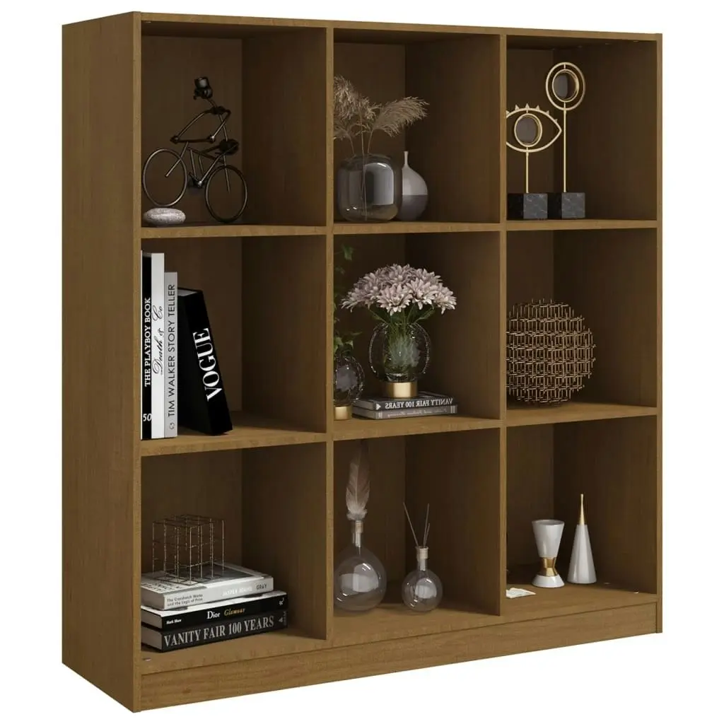 Book Cabinet/Room Divider Honey Brown 104x33.5x110 cm Pinewood 809975