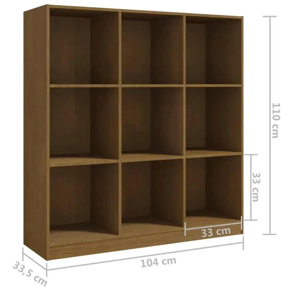 Book Cabinet/Room Divider Honey Brown 104x33.5x110 cm Pinewood 809975