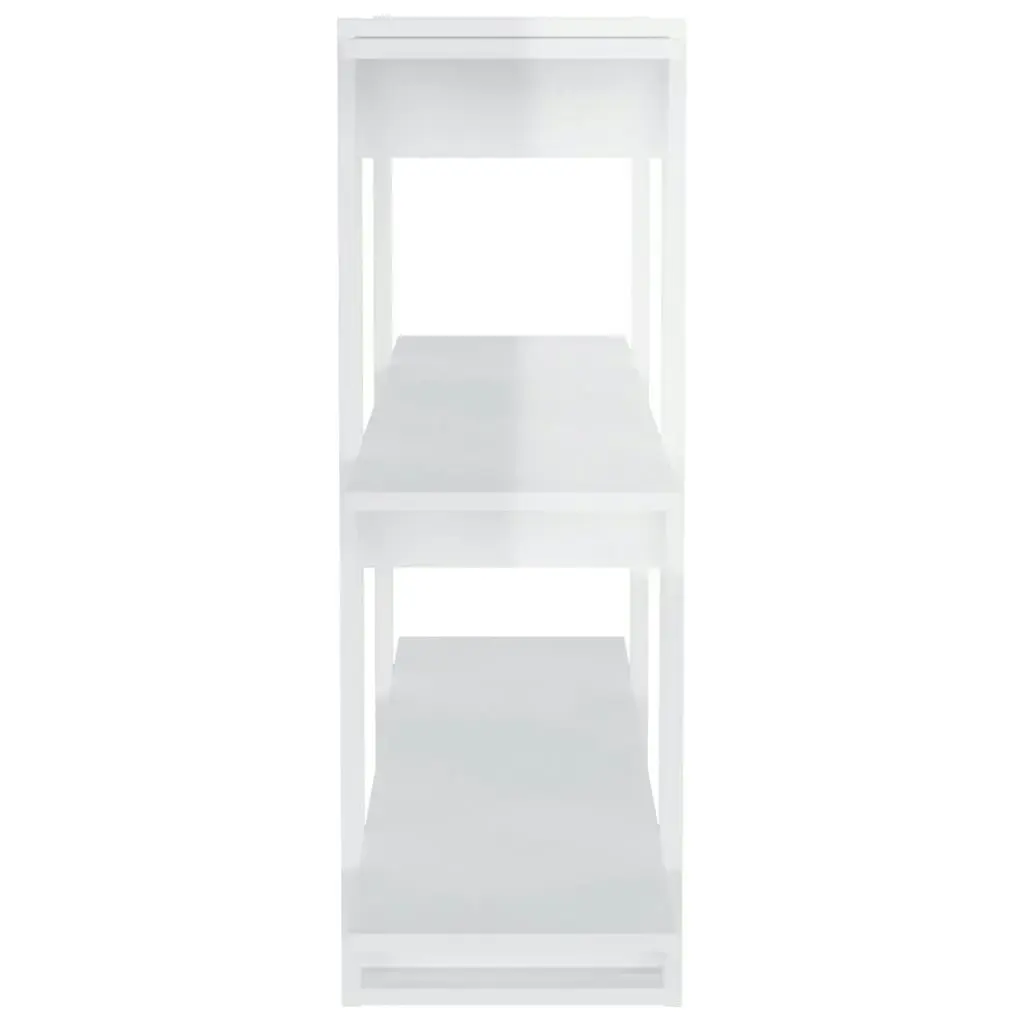 Book Cabinet/Room Divider High Gloss White 100x30x87 cm 811553