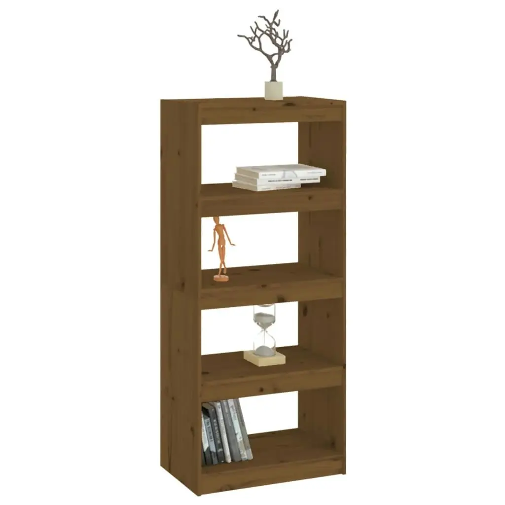 Book Cabinet/Room Divider Honey Brown 60x30x135.5 cm Wood Pine 808171