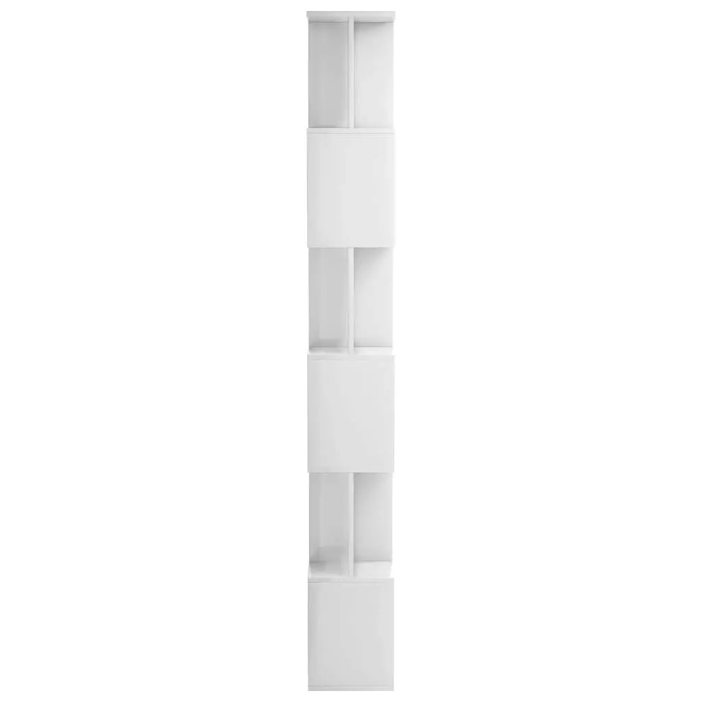 Book Cabinet/Room Divider High Gloss White 80x24x192 cm 800096