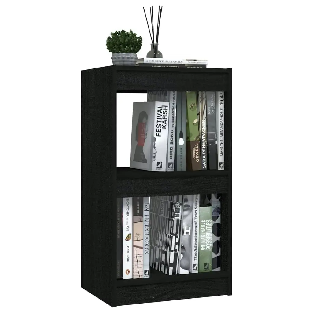 Book Cabinet Black 40x30x71.5 cm Solid Pinewood 808137