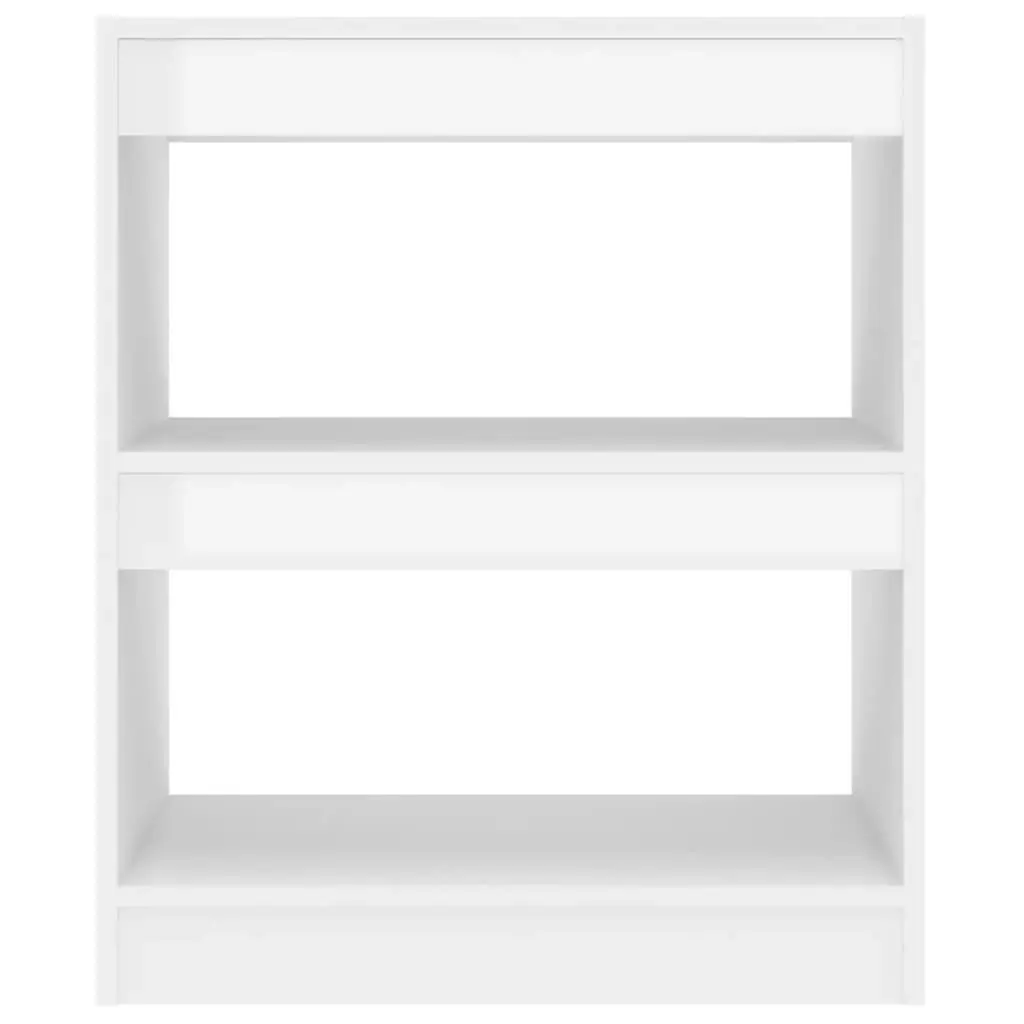 Book Cabinet/Room Divider High Gloss White 60x30x72 cm 811652