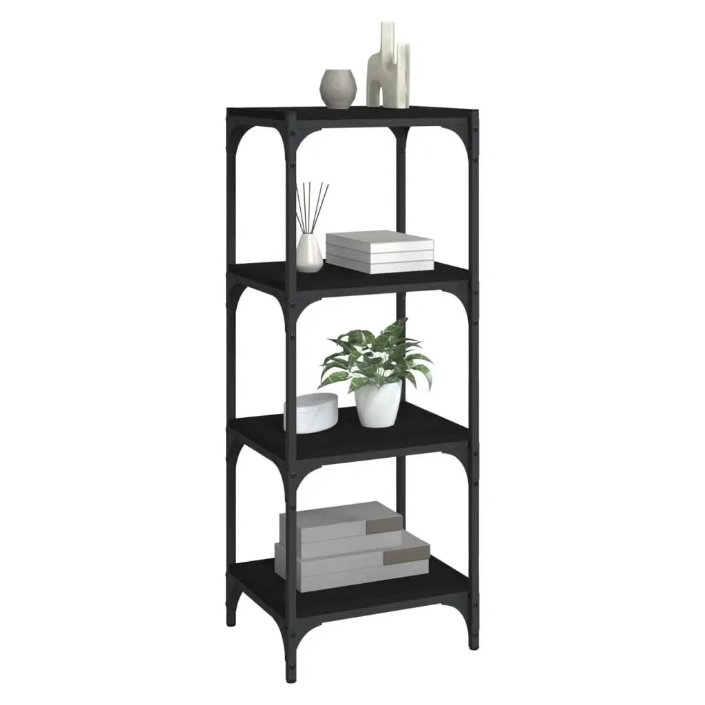 Book Cabinet Black 40x33x100 cm Engineered Wood and Steel 819312