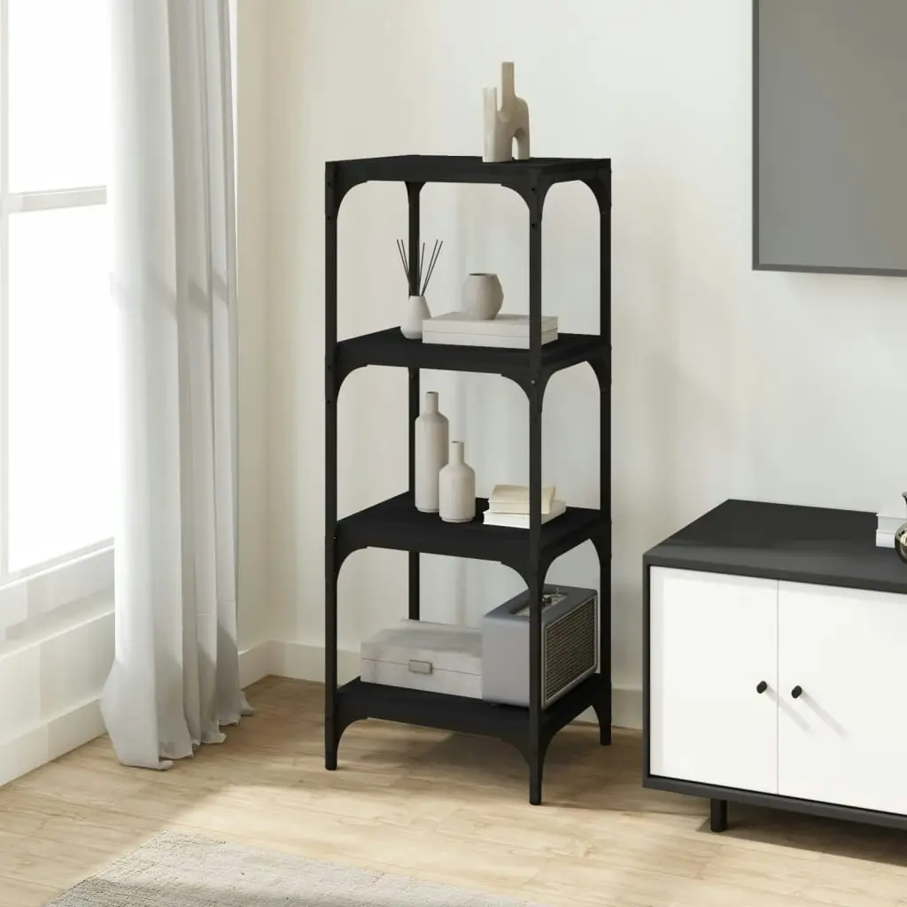 Book Cabinet Black 40x33x100 cm Engineered Wood and Steel 819312