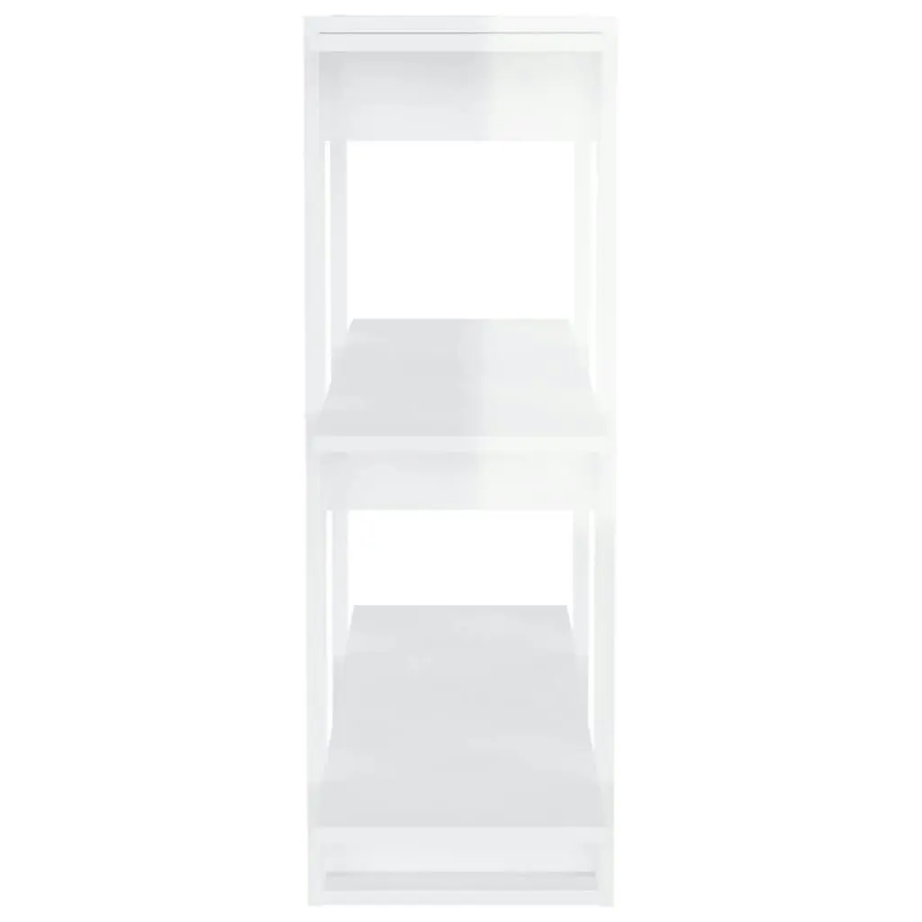 Book Cabinet/Room Divider High Gloss White 80x30x87 cm 811589