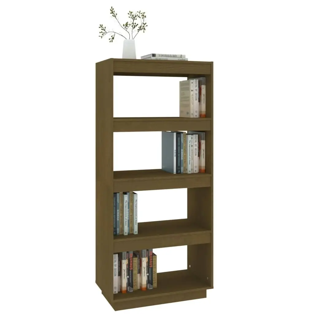 Book Cabinet/Room Divider Honey Brown 60x35x135 cm Solid Pinewood 810872