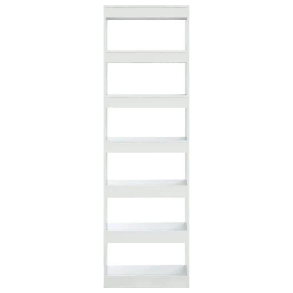 Book Cabinet/Room Divider High Gloss White 60x30x198 cm 811688