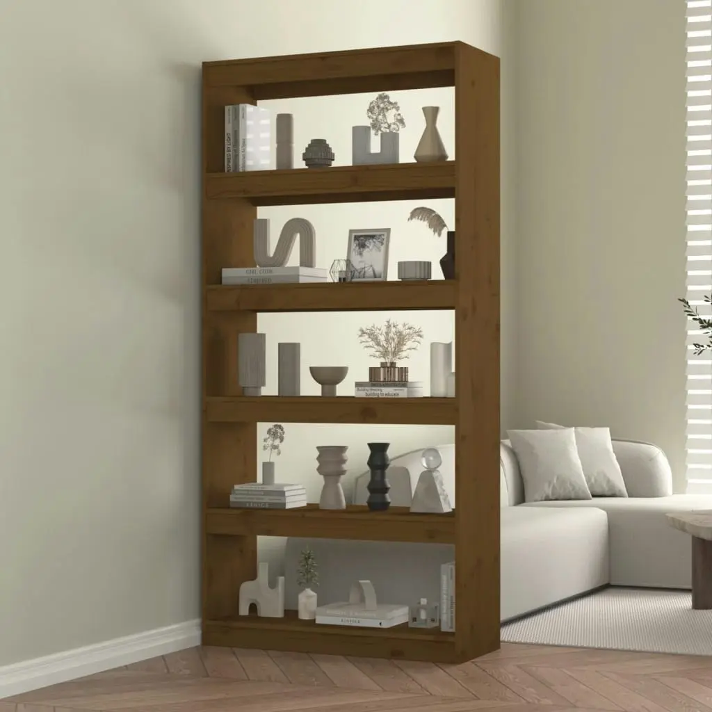 Book Cabinet/Room Divider Honey Brown 80x30x167.4 cm Wood Pine 808201