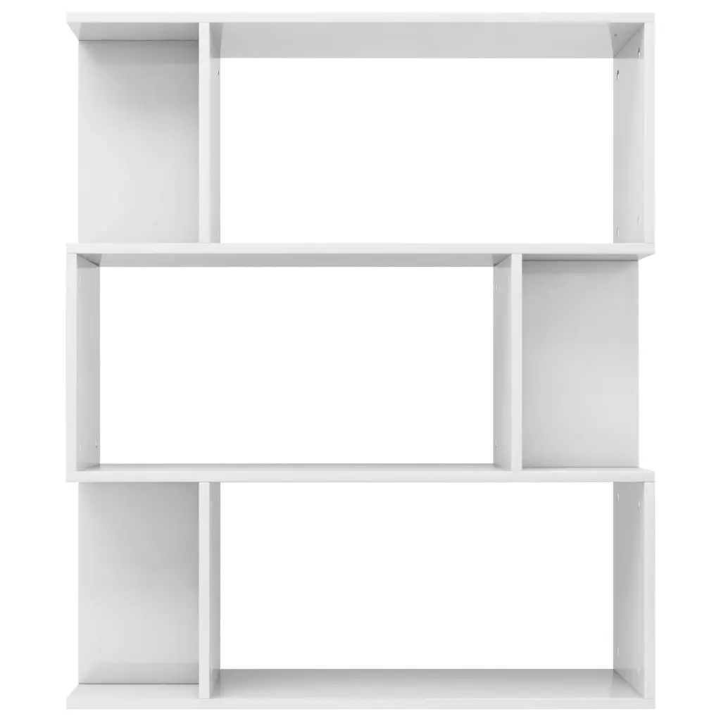 Book Cabinet/Room Divider High Gloss White 80x24x96 cm 800087