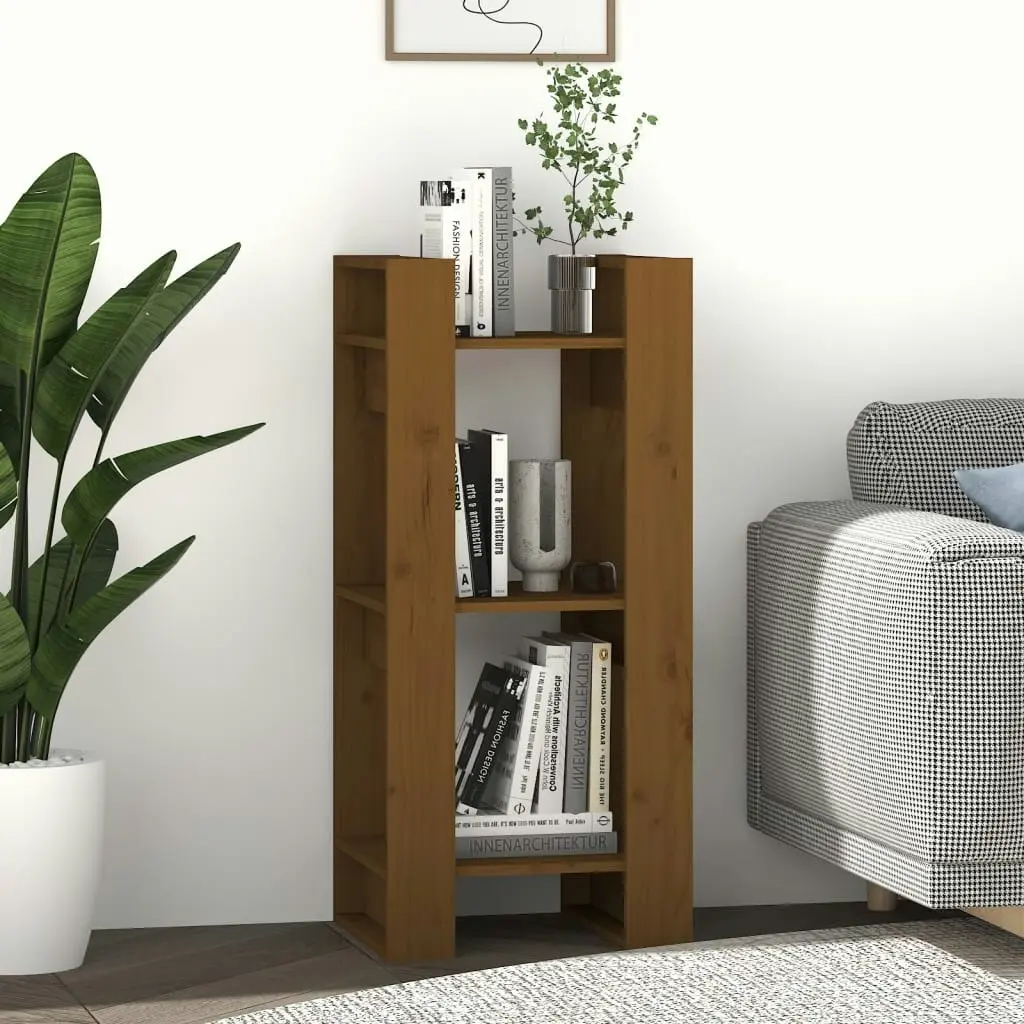 Book Cabinet/Room Divider Honey Brown 41x35x91 cm Solid Wood 813862