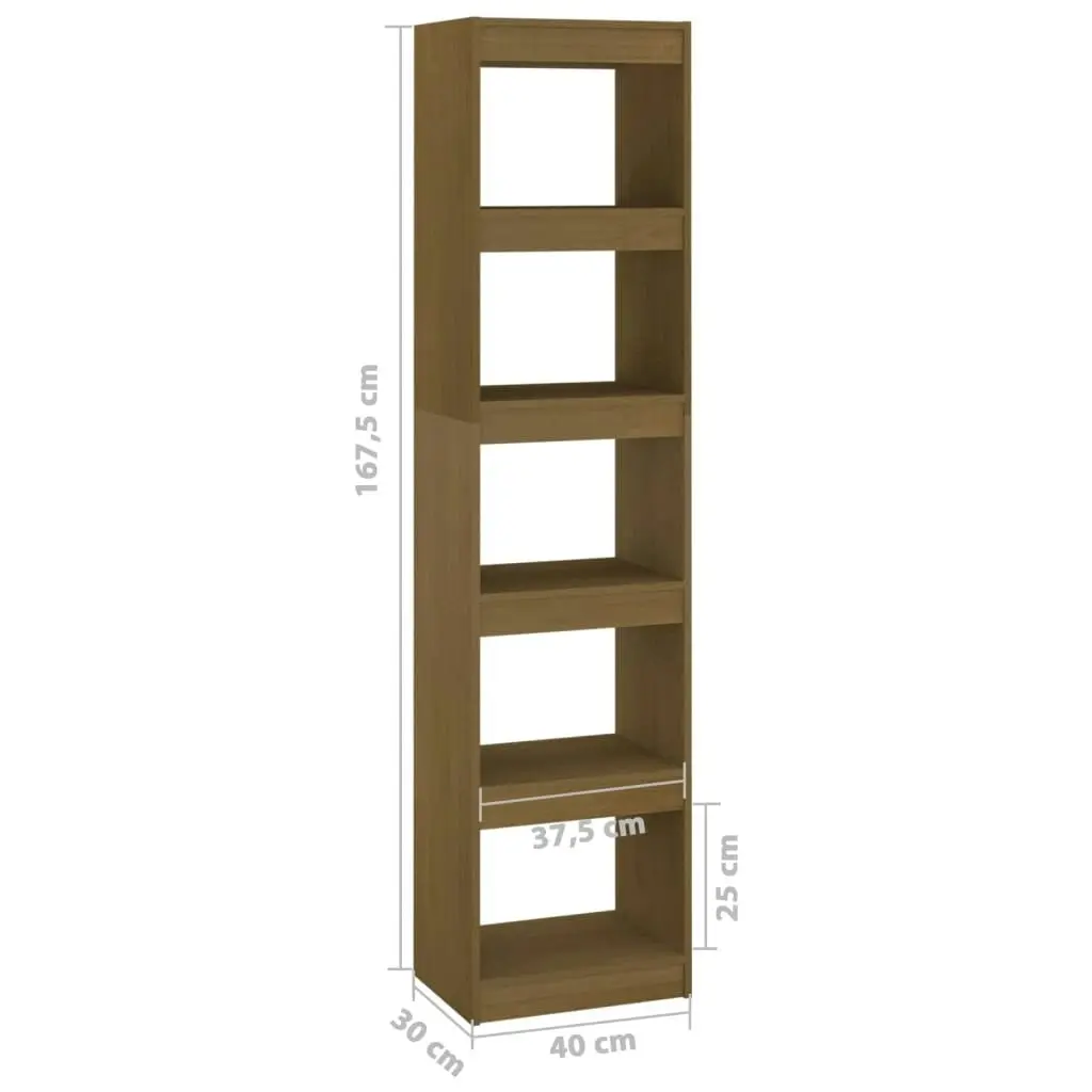 Book Cabinet/Room Divider Honey Brown 40x30x167.5 cm Solid Pinewood 808151