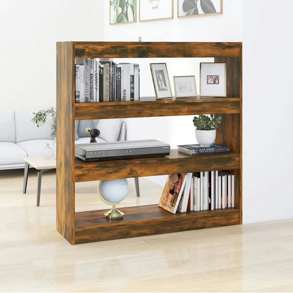 Book Cabinet/Room Divider Smoked Oak 100x30x103 cm 813632