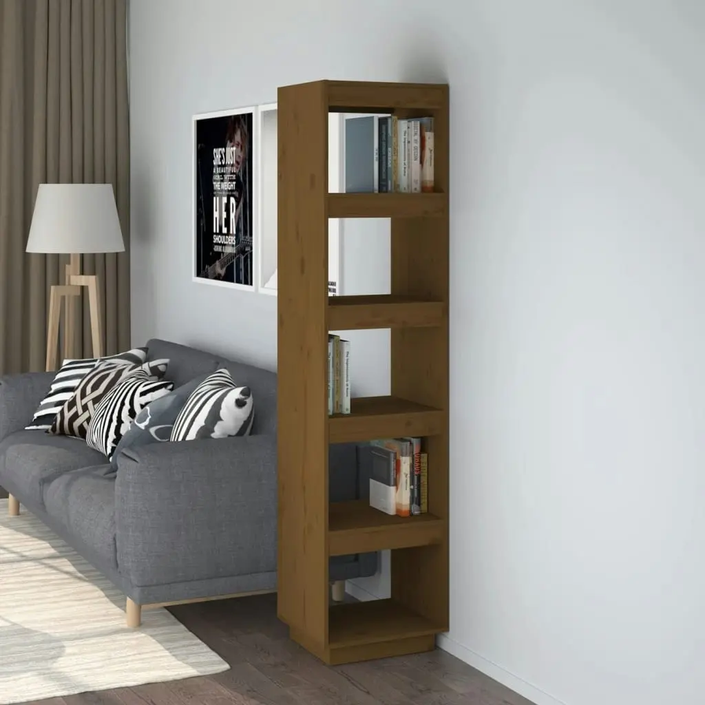 Book Cabinet/Room Divider Honey Brown 40x35x167 cm Solid Wood Pine 810857