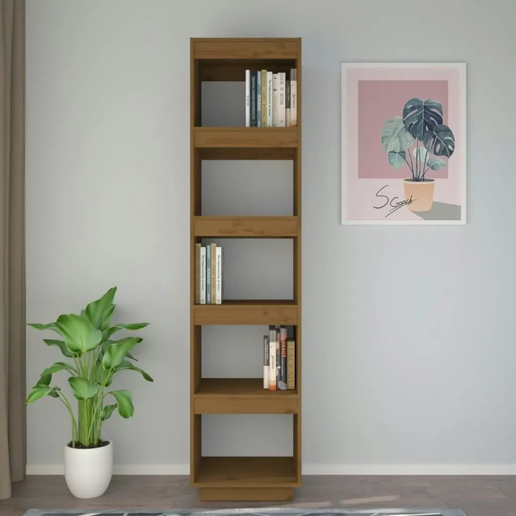 Book Cabinet/Room Divider Honey Brown 40x35x167 cm Solid Wood Pine 810857