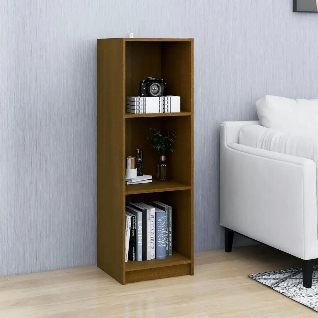 Book Cabinet/Room Divider Honey Brown Solid Pinewood 809939