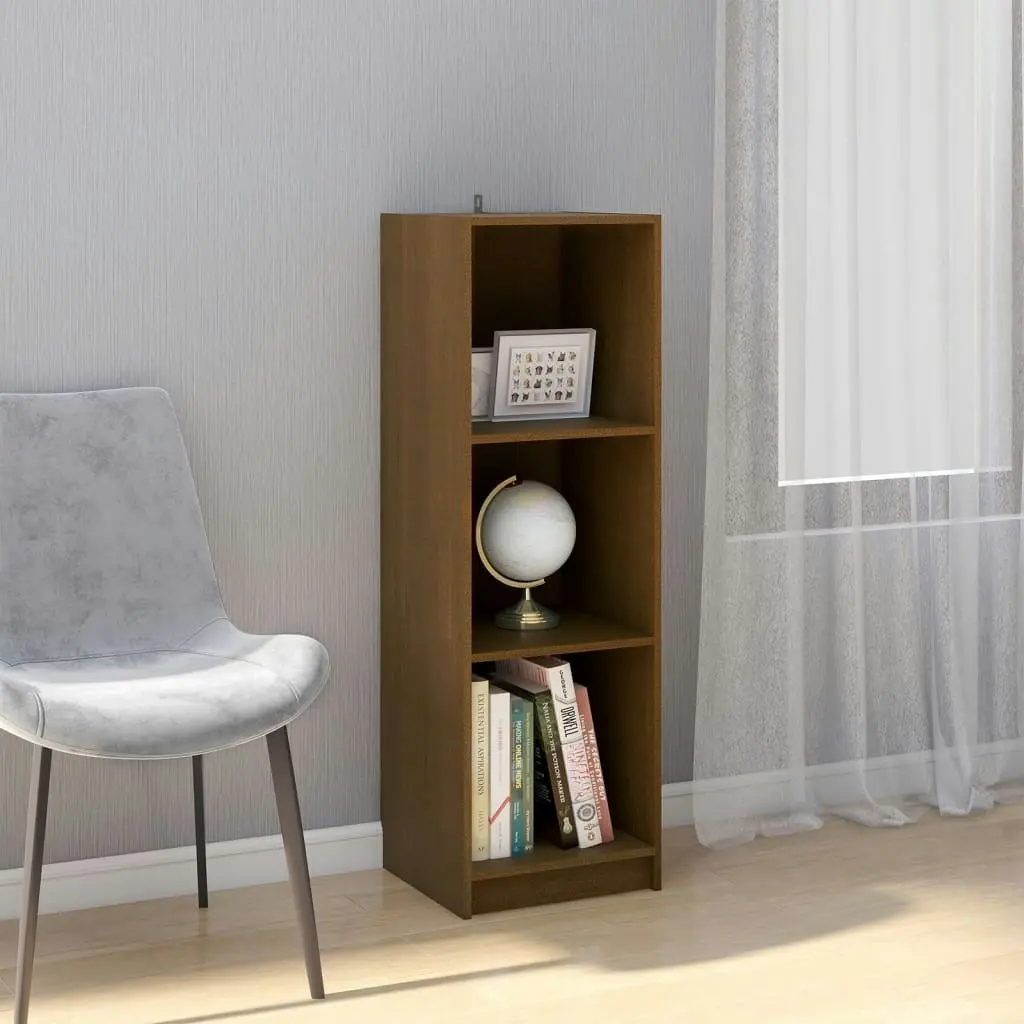 Book Cabinet/Room Divider Honey Brown Solid Pinewood 809939