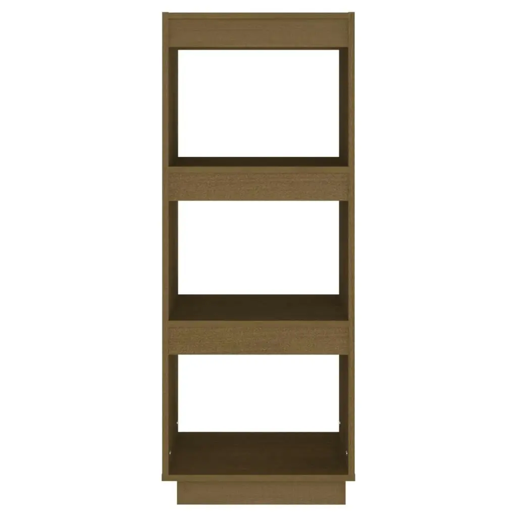 Book Cabinet/Room Divider Honey Brown Solid Pinewood 810847