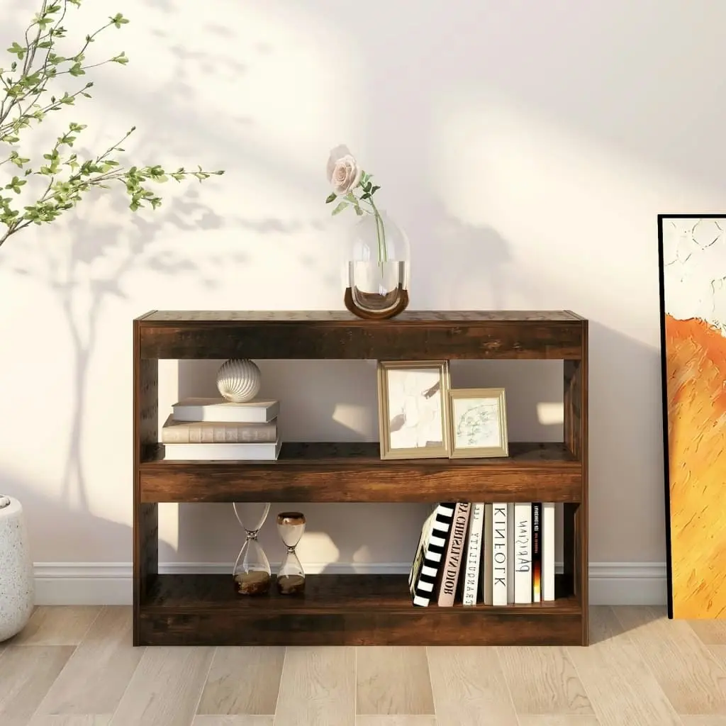 Book Cabinet/Room Divider Smoked Oak 100x30x72 cm 813629