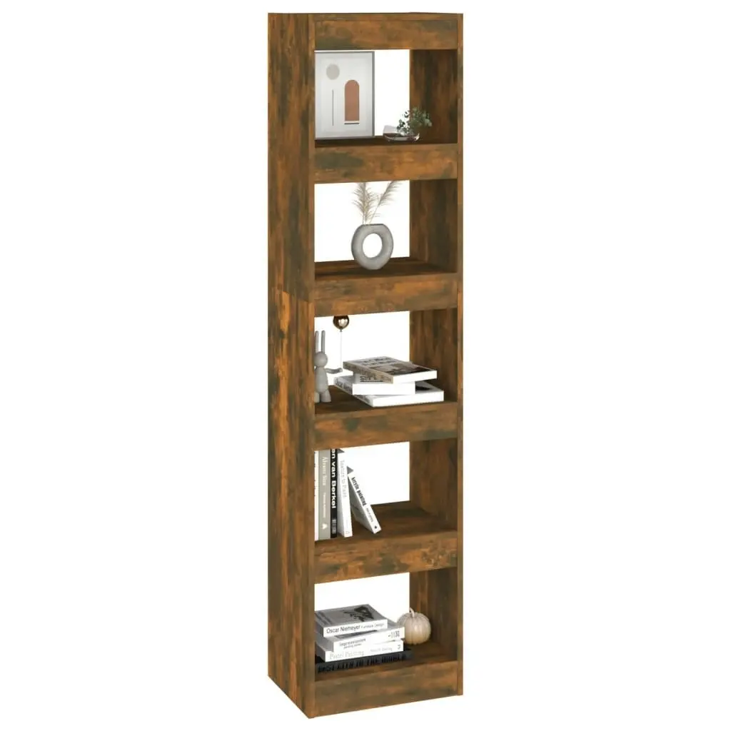 Book Cabinet/Room Divider Smoked Oak 40x30x166 cm 813593