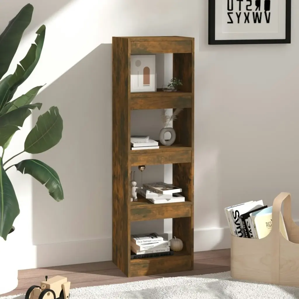 Book Cabinet/Room Divider Smoked Oak 40x30x135 cm 813590