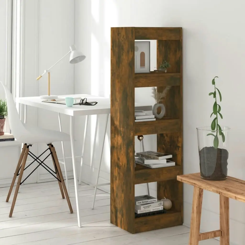 Book Cabinet/Room Divider Smoked Oak 40x30x135 cm 813590