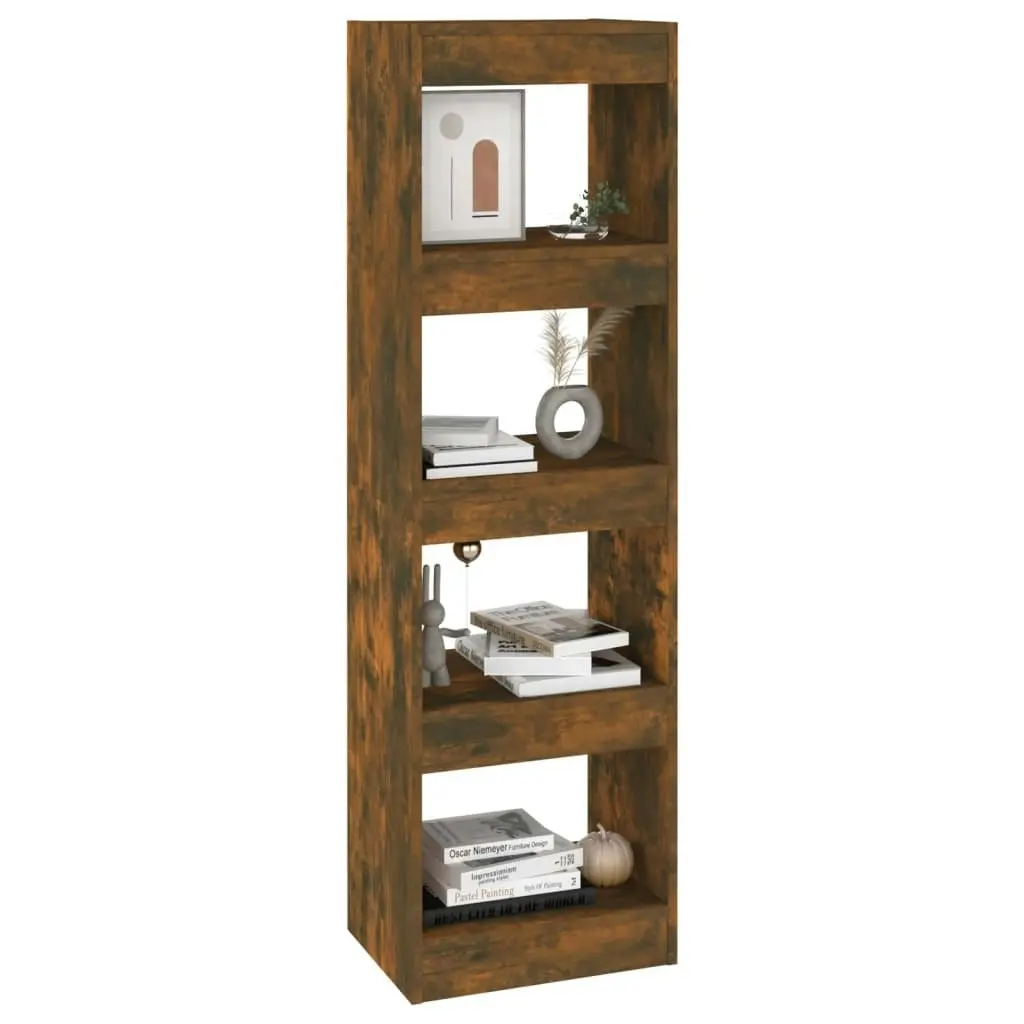 Book Cabinet/Room Divider Smoked Oak 40x30x135 cm 813590