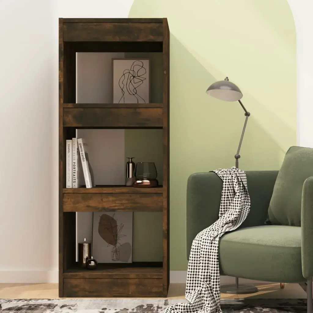 Book Cabinet/Room Divider Smoked Oak 40x30x103 cm Engineered Wood 813587