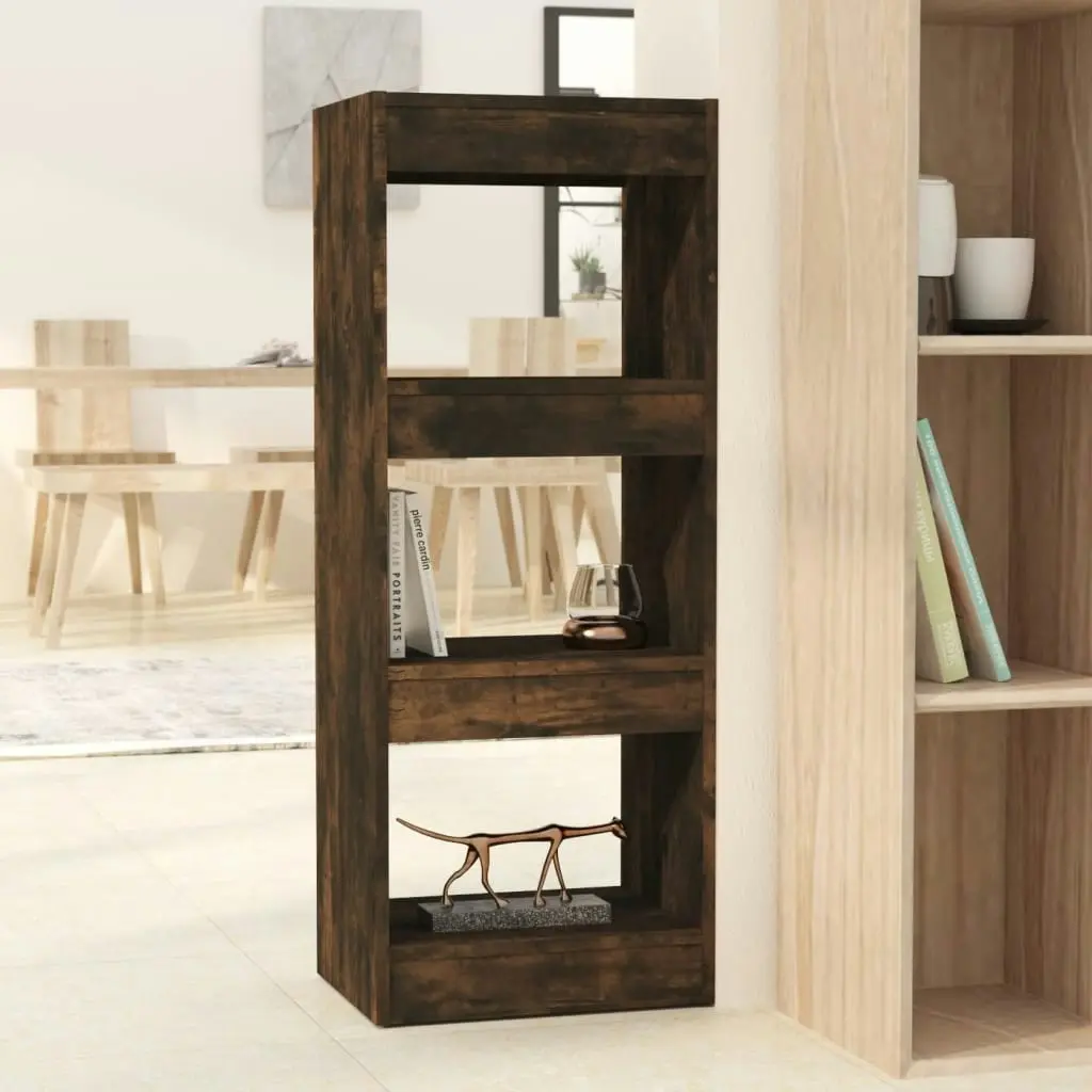 Book Cabinet/Room Divider Smoked Oak 40x30x103 cm Engineered Wood 813587