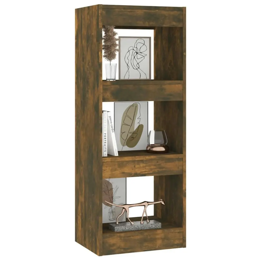 Book Cabinet/Room Divider Smoked Oak 40x30x103 cm Engineered Wood 813587