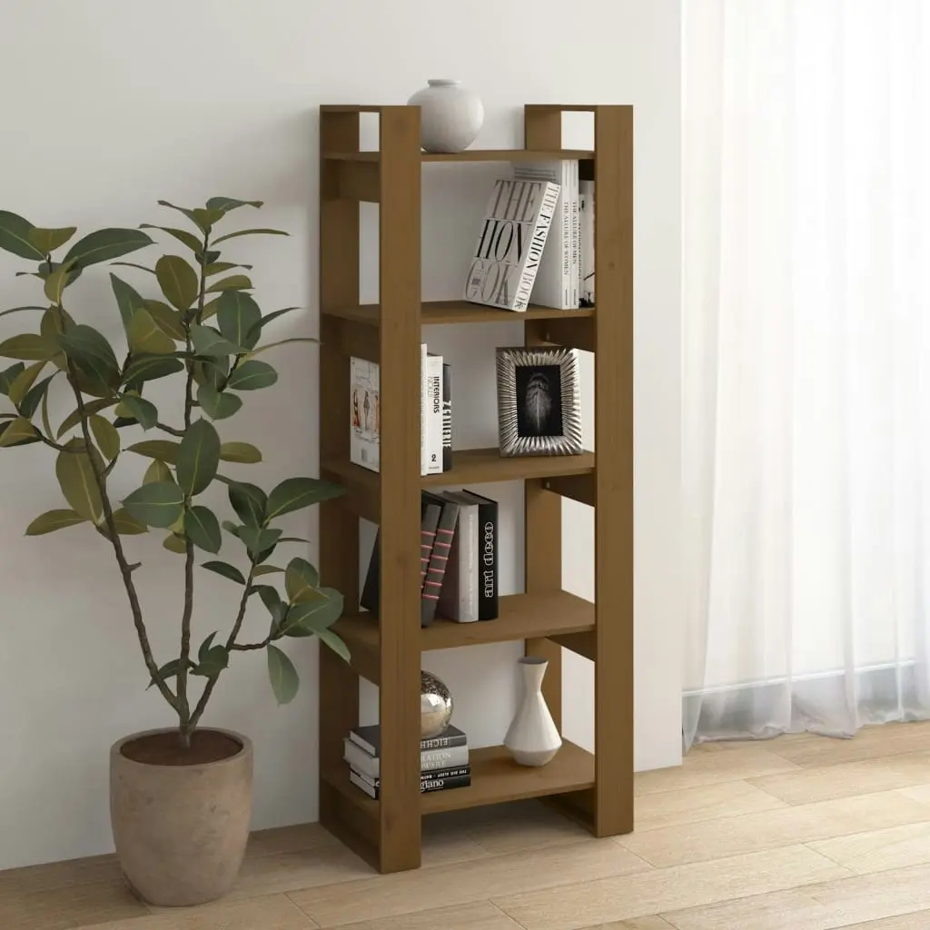 Book Cabinet/Room Divider Honey Brown 60x35x160 cm Solid Wood 813892