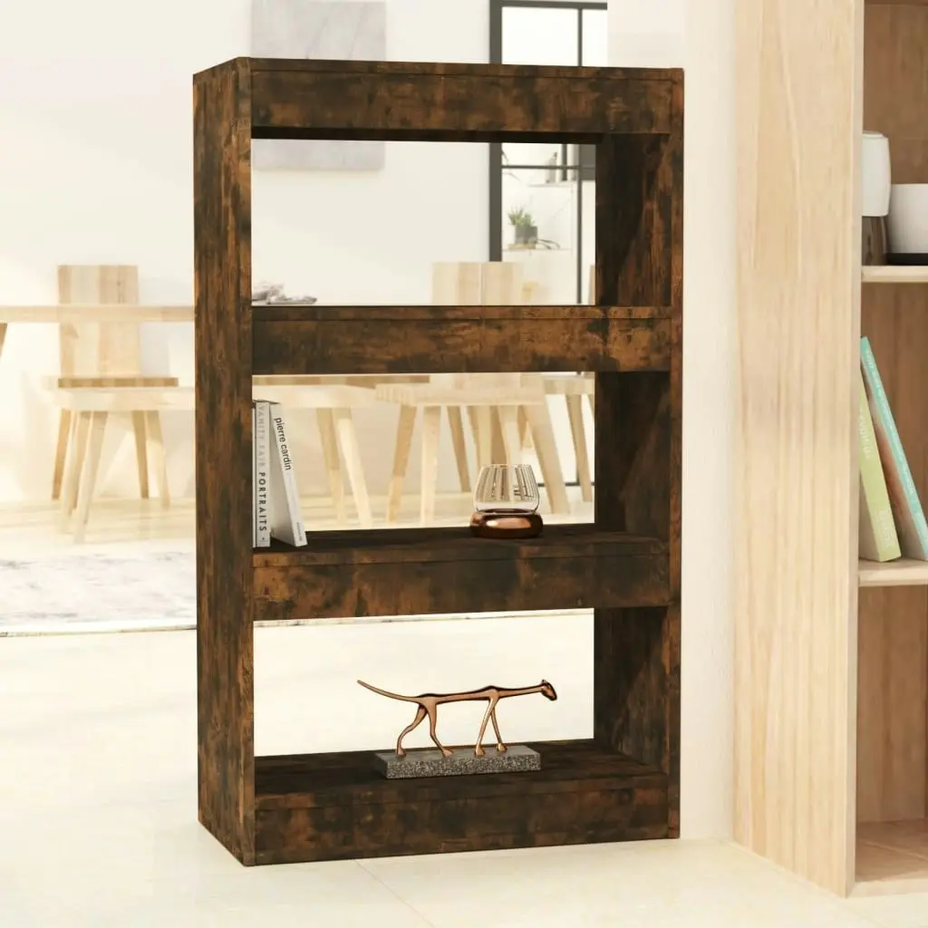 Book Cabinet/Room Divider Smoked Oak 60x30x103 cm Engineered Wood 813602