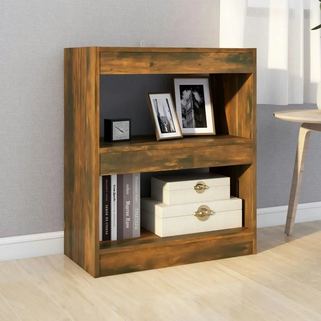 Book Cabinet/Room Divider Smoked Oak 60x30x72 cm 813599