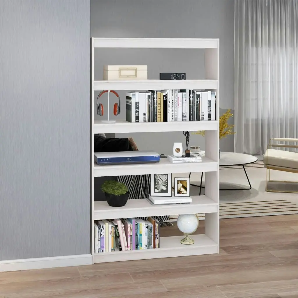 Book Cabinet/Room Divider White 100x30x167.5 cm Solid Pinewood 808224