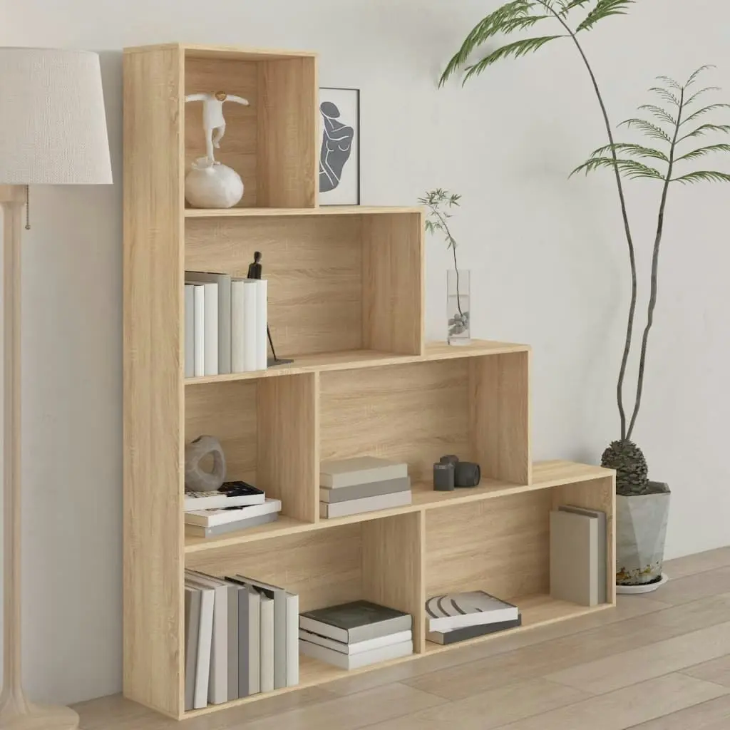 Book Cabinet/Room Divider Sonoma Oak 155x24x160 cm Engineered Wood 800660