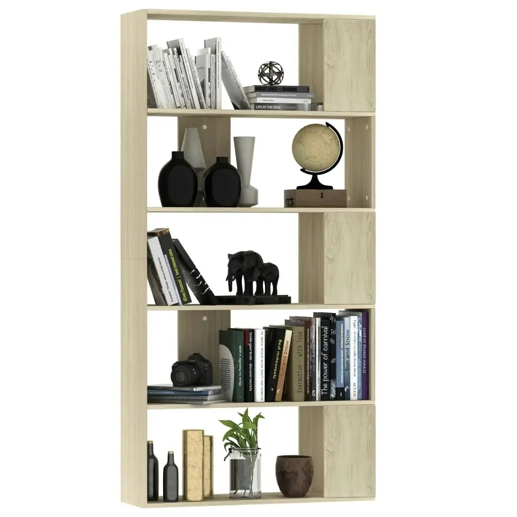 Book Cabinet/Room Divider Sonoma Oak 80x24x159 cm Engineered Wood 800102