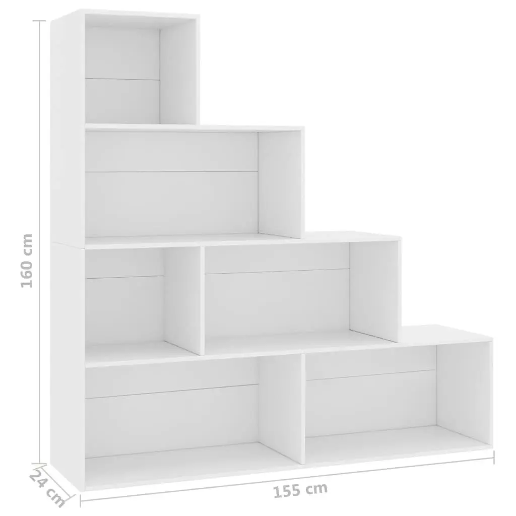 Book Cabinet/Room Divider White 155x24x160 cm Engineered Wood 800657