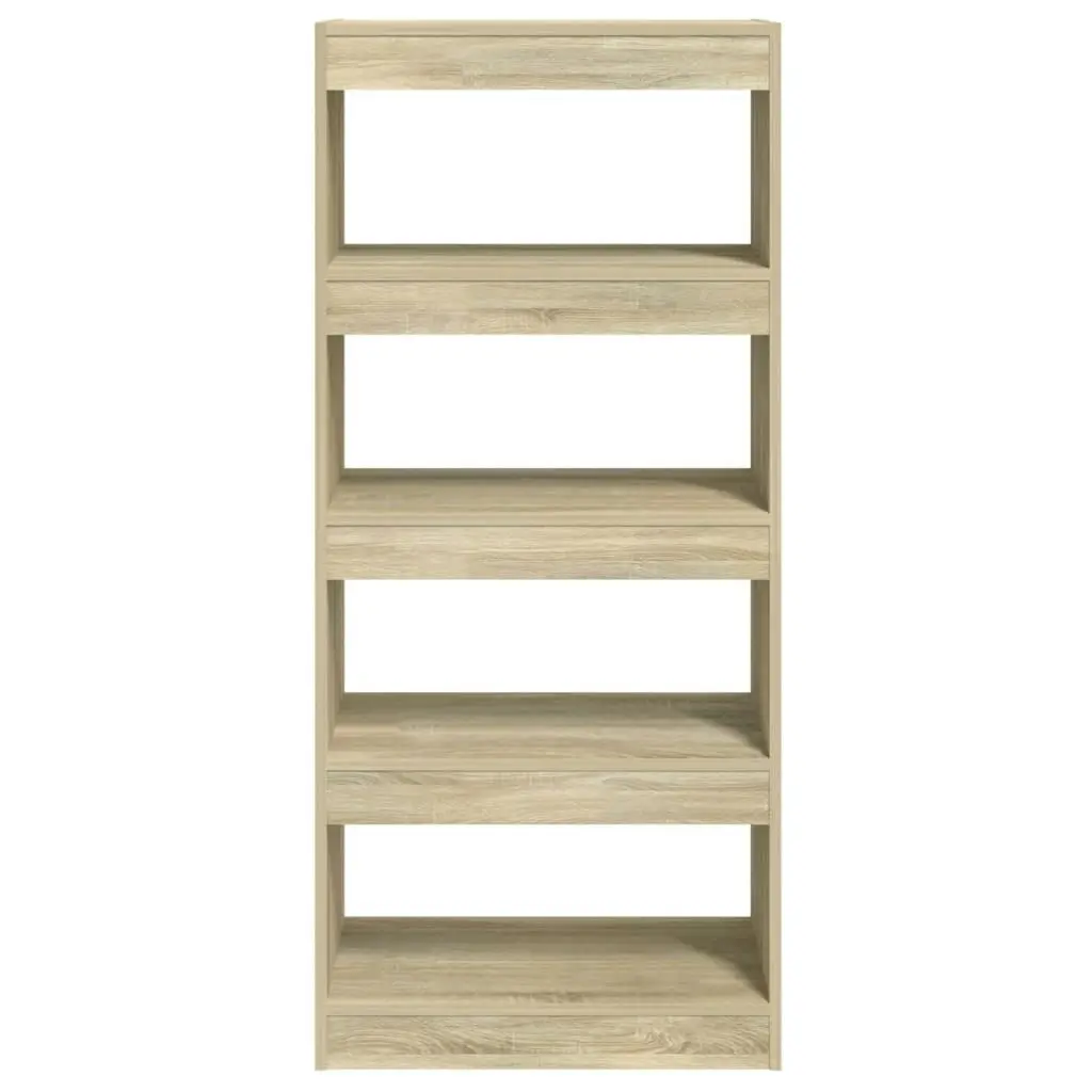 Book Cabinet/Room Divider Sonoma Oak 60x30x135 cm Engineered Wood 811667