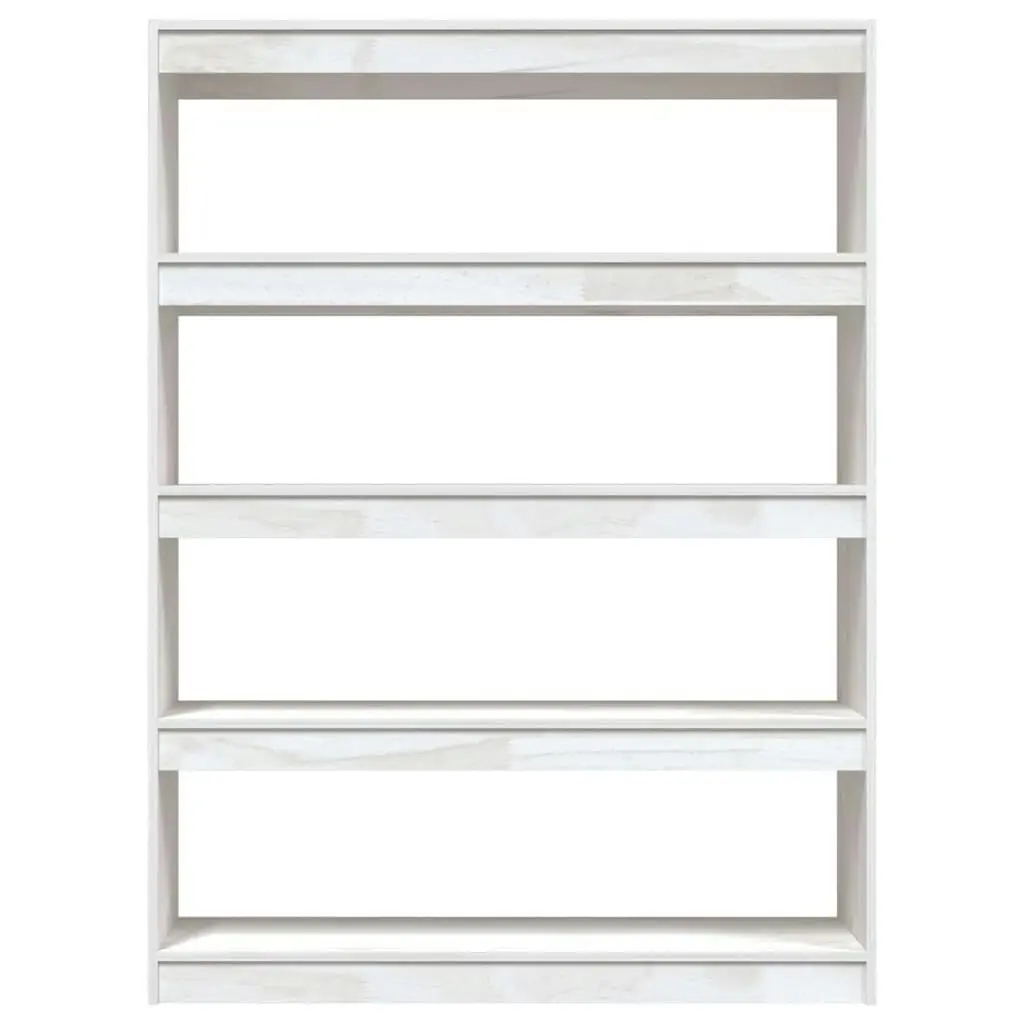 Book Cabinet/Room Divider White 100x30x135.5 cm Solid Pinewood 808219