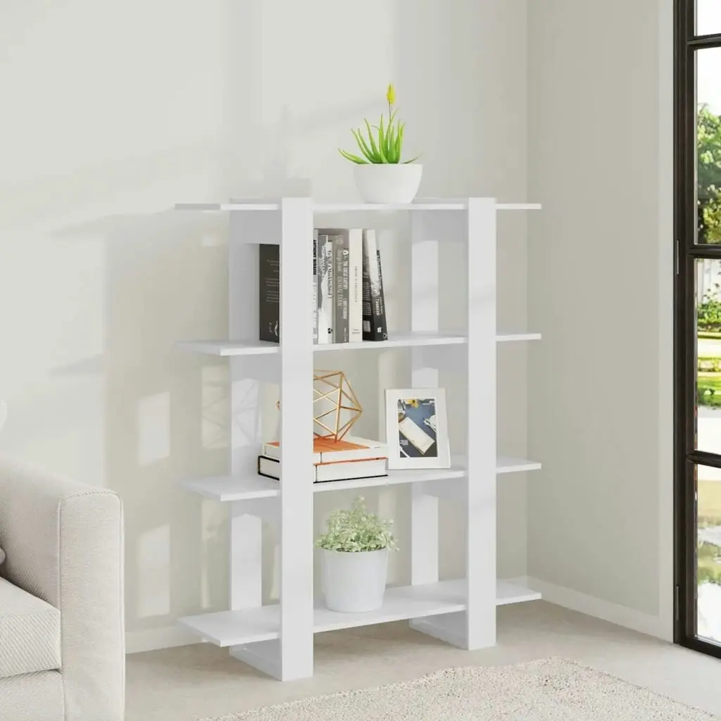 Book Cabinet/Room Divider White 100x30x123.5 cm 811538